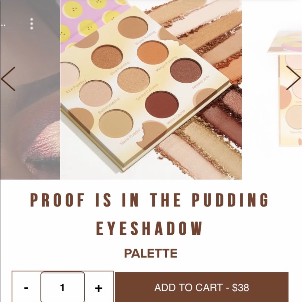 Beauty Bakerie Proof is in the Puddin Eyeshadow!